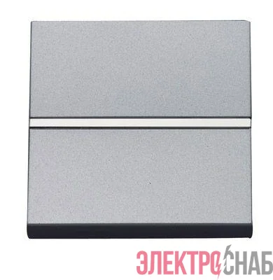 Механизм выключателя 1-кл. с клавишей 2мод. Zenit серебристый ABB 2CLA220100N1301