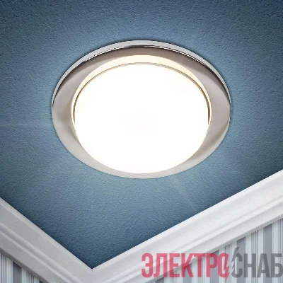 Светильник KL70 СН /1 под лампу Gx53 тонкий 220В 13Вт хром Эра Б0048956