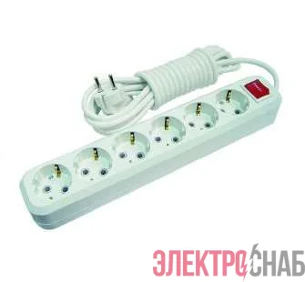 Удлинитель 6х5м с заземл. 16А IP20 с выкл. Makel MGP234