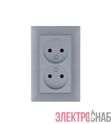 Розетка 2-я Karea RIZZ STAR без заземл. сер. Makel 88065017