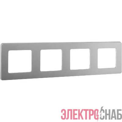 Рамка 4-м СП Inspiria IP20 алюм. IEK 673962