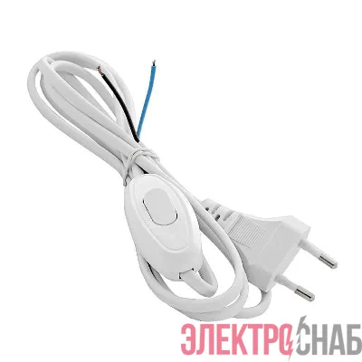 Шнур для бра ШВВП-ВП 2х0.75 с проходн. выкл. и электр. вилкой 1.7м бел. UNIVersal А1060