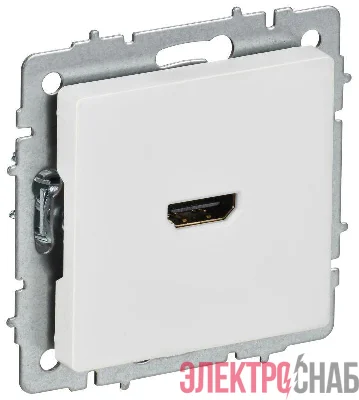 Розетка HDMI СП BRITE РHDMI-0-БрАБ механизм арктич. бел. IEK BR-H10-K91