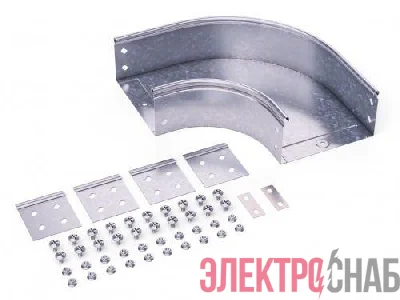 Угол для лотка горизонтальный 90град. 100х100 CPO 90 в компл. с крепежн. элемент. DKC 36041K