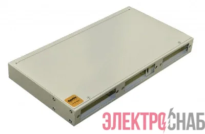 Бокс FO-19R-1U-3хSLT-W140H42-24UN-GY оптич. универс. 19 дюйм от 8 до 24 портов (SC duplex LC; ST; FC) со сплайс пластиной; без пигтейлов и проходных адаптеров; 1U; сер. Hyperline 237482