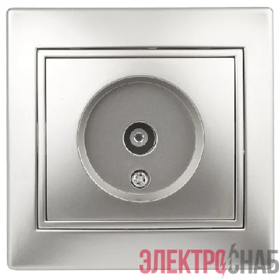 Розетка телевизионная одиночная TV СП Plano 1-301-03 IP20 алюм. Intro Б0030078