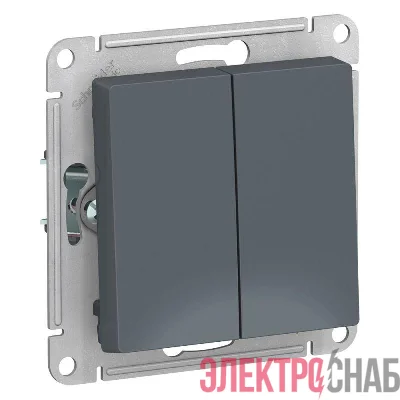 Выключатель 2-кл. СП AtlasDesign 10А IP20 (сх. 5) 10AX механизм грифель SE ATN000751