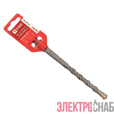 Бур по бетону SDS-plus 10х160мм 4 резца 4S спираль Expert EKF db-10-160-4x4