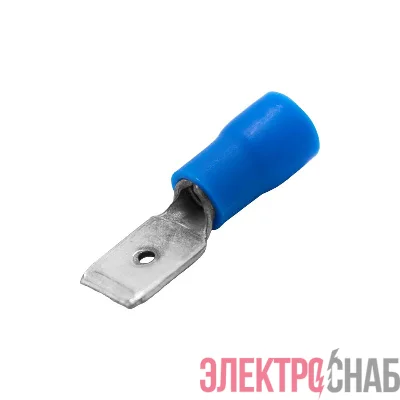 Наконечник изол. "вилка" 1.5-2.5кв.мм А=6.3х0.8мм син. (уп.100шт) DKC 2B22P