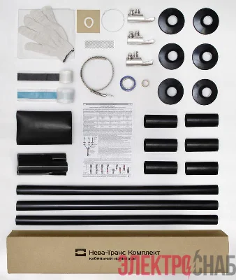 Муфта кабельная концевая наружн. уст. 10кВ 10КНТпН-3х(70-120) с болтов. наконечн. Нева-Транс Комплект 22020121