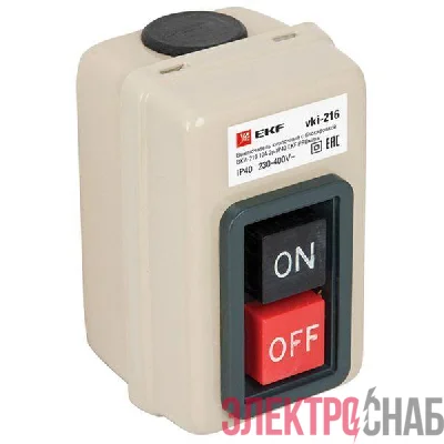 Выключатель кнопочный с блокировкой ВКИ-216 3п 10А IP40  PROxima EKF vki-216