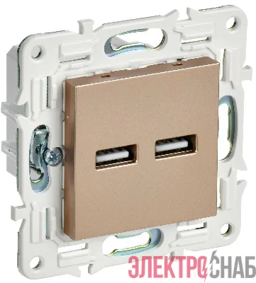 Розетка USB A+A 3.1А SKANDY SK-R15Sa песочн. IEK SK-U21-D31-K98