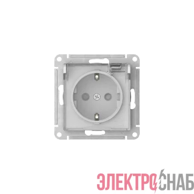 Розетка AtlasDesign Aqua 16А IP44 с заземл. защ. шторки с прозр. крышкой быстрозажим. клем. механизм бел. SE ATN440146S