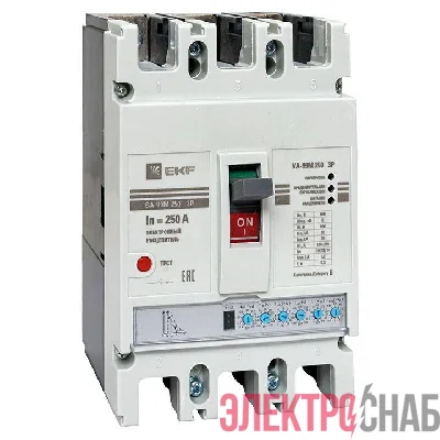 Выключатель автоматический 3п 250/250А 50кА ВА-99М PROxima электр. расцеп. EKF mccb99-250-250me
