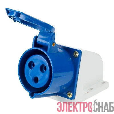 Розетка 123 стационарная 2P+PE 32А 220В IP44 Rexant 11-8912