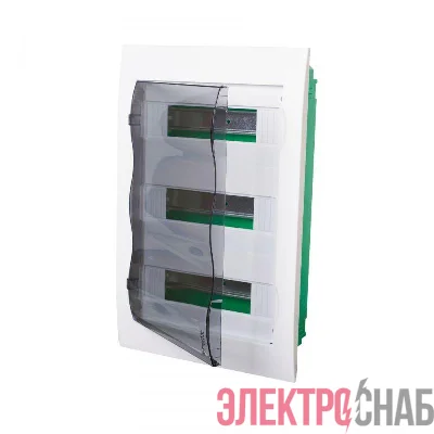 Бокс встраиваемый СП City9 Box 3 ряда 36мод. с прозр. дверцей SE EZ9E312S2FRU