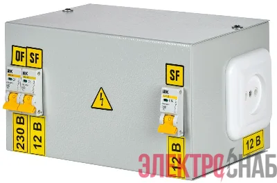 Ящик с понижающим трансформатором ЯТП 0.25 220/12В (3 авт. выкл.) IEK MTT13-012-0250