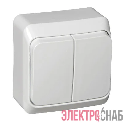 Выключатель 2-кл. ОП Этюд 10А IP20 бел. SE BA10-002B