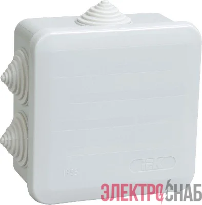 Коробка распаячная ОП 100х100х50 IP44 КМ41255 IEK UKOZ11-100-100-050-K41-44