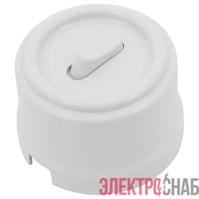 Выключатель 1-кл. ретро ABS-пластик бел. Bironi B1-220-21