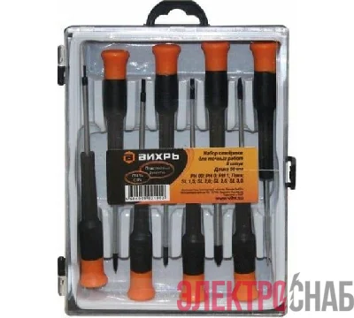 Набор отверток для точных работ НОТ 8 Вихрь 73/6/2/12