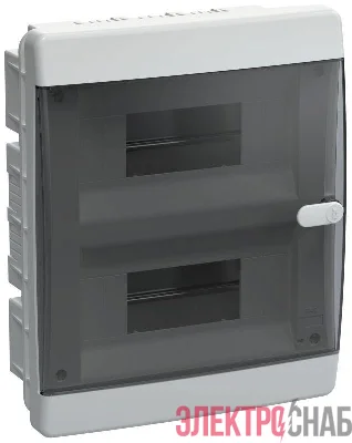 Корпус ЩРВ-П-18 UNION Compact IP41 черн. прозр. дверь пластик. IEK UIC-KP12-V-18-41-K01