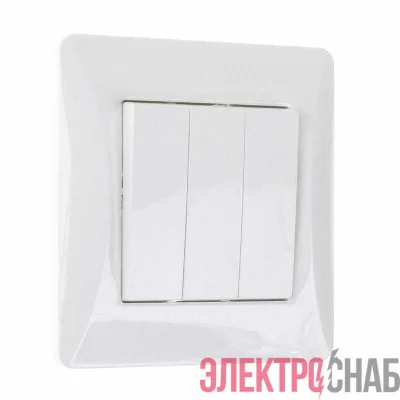 Выключатель 3-кл. СП Ugra 10А 250В механизм бел. GUSI С11В3-001