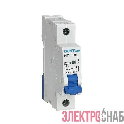 Выключатель автоматический модульный 1п D 50А 10кА NB1-63H (R) CHINT 179806