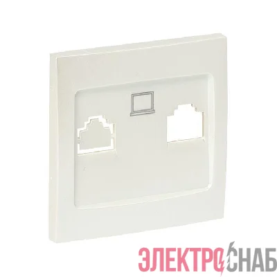 Панель лицевая Валенсия для розетки компьютерной 1-м RJ45 жемчуж. PROxima EKF ESK01-L-035-50