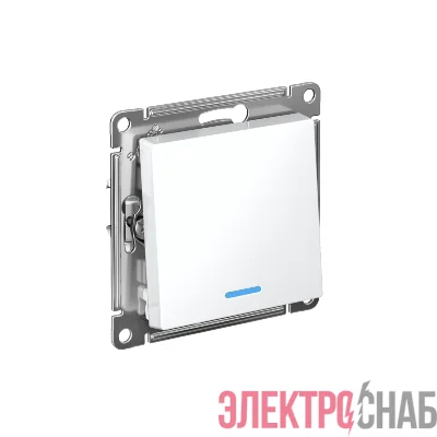 Переключатель проходной 1-кл. СП AtlasDesign 10А IP20 (сх. 6а) 10AX с подсветкой механизм бел. SE ATN000163