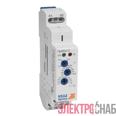 Реле времени OptiRel D TMR-DONS-1T-240U-2 пуска "звезда-треугольник" 16А 2СО 12-230АС/DC КЭАЗ 332017