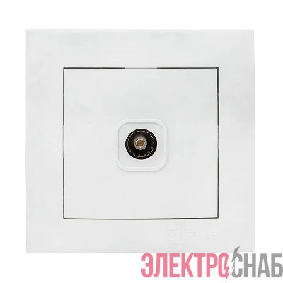 Розетка телевизионная TV 1-м Валенсия 5-862МГц 75Ом бел. PROxima EKF EWA00-027-10