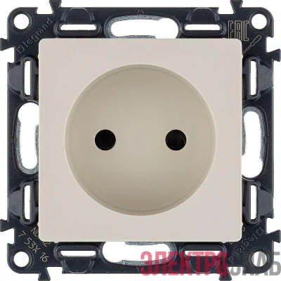 Розетка 1-м СП Valena Life 16А IP20 250В 2P защ. шторки безвинтов. клеммы с лицев. панелью механизм сл. кость Leg 753516