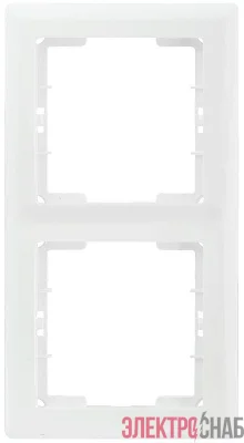 Рамка 2-м BOLERO РВ-2-ББ верт. бел. IEK EMB21-K01