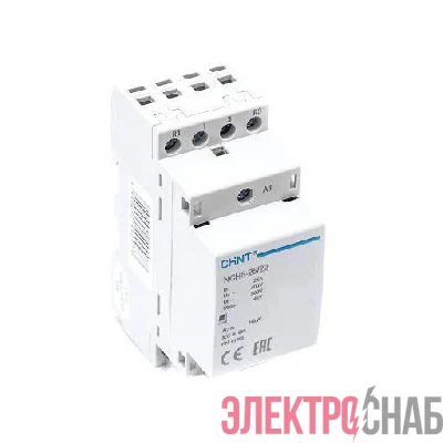 Контактор модульный NCH8-25/22 25А 2НЗ+2НО AC 230В 50Гц (R) CHINT 256091