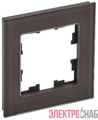 Рамка 1-м BRITE РУ-1-2-БрТБ стекло темн. бронза IEK BR-M12-G-K45