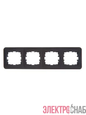 Рамка 4-м ASTI горизонт. черн. бархат LEZARD 7081-4200-149