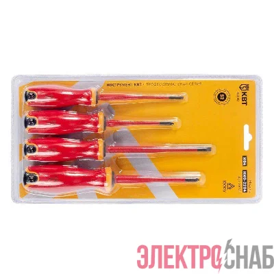 Набор диэлектрических отверток &&"Слим&&" НИО-2204 (уп.1шт) КВТ 88931