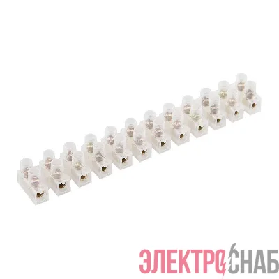 Колодка клеммная винтовая КВ-10 4-10кв.мм 10А (ЗВИ) полиэтилен бел. (уп.1шт) Rexant 07-5010-1