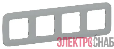 Рамка 4-м СП FLITE РУ-4-А-ФлС сер. IEK FI-M42-31-20-K03