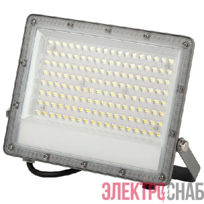 Прожектор светодиодный PRO LPR-063-0-65K-100 100Вт 6500К IP65 10000лм Г 90град. сер. Эра Б0067743