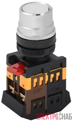 Кнопка ABLF-22 d22мм 1з+1р 240В неон бел. IEK BBT10-ABLF-K01