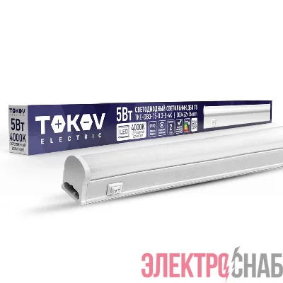 Светильник светодиодный ДБО Т5 5Вт 4К IP40 TOKOV ELECTRIC TKE-DBO-T5-0.3-5-4K