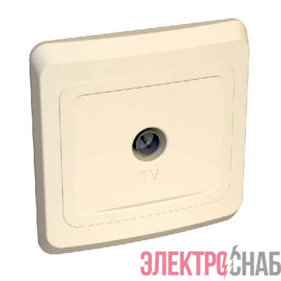 Розетка TV 1-м СП Этюд оконечная крем. SchE TVC-002K