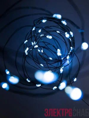 Гирлянда &quot;Роса&quot; DC-G06-120W 120 microLED 12.1м. 8реж. 3хAA бел. ФАZА 5059627