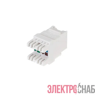 Модуль Keystone Jack RJ-45(8P8C) UTP неэкранир. кат.6 тип 180град. с пылезащитной шторкой бел. PRO Rexant 02-0254-1