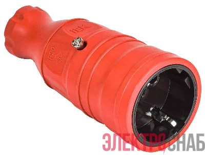 Розетка переносная OMEGA РБп14-1-0м IP20 красн. IEK OM-KR20-16-20-P1-00-K04