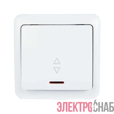 Выключатель 1-кл. ОП VIOLA проходной 10А IP20 с подсветкой бел. LEZARD 751-0200-114