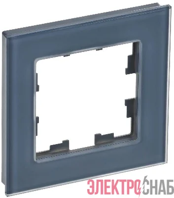 Рамка 1-м BRITE РУ-1-2-Бр стекло маренго матов. IEK BR-M12-G-31-K35