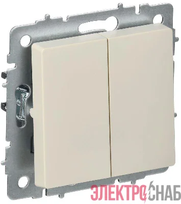 Выключатель перекрестный 2-кл. СП BRITE ВС10-2-3-БрКр 10А механизм беж. IEK BR-V23-0-10-K10